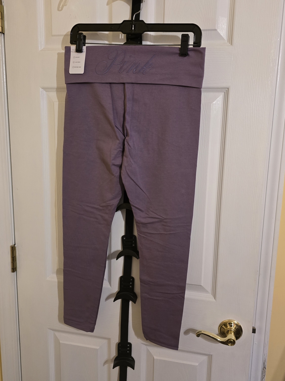 PINK Victoria's Secret Lavender Fold-Over Waist Leggings